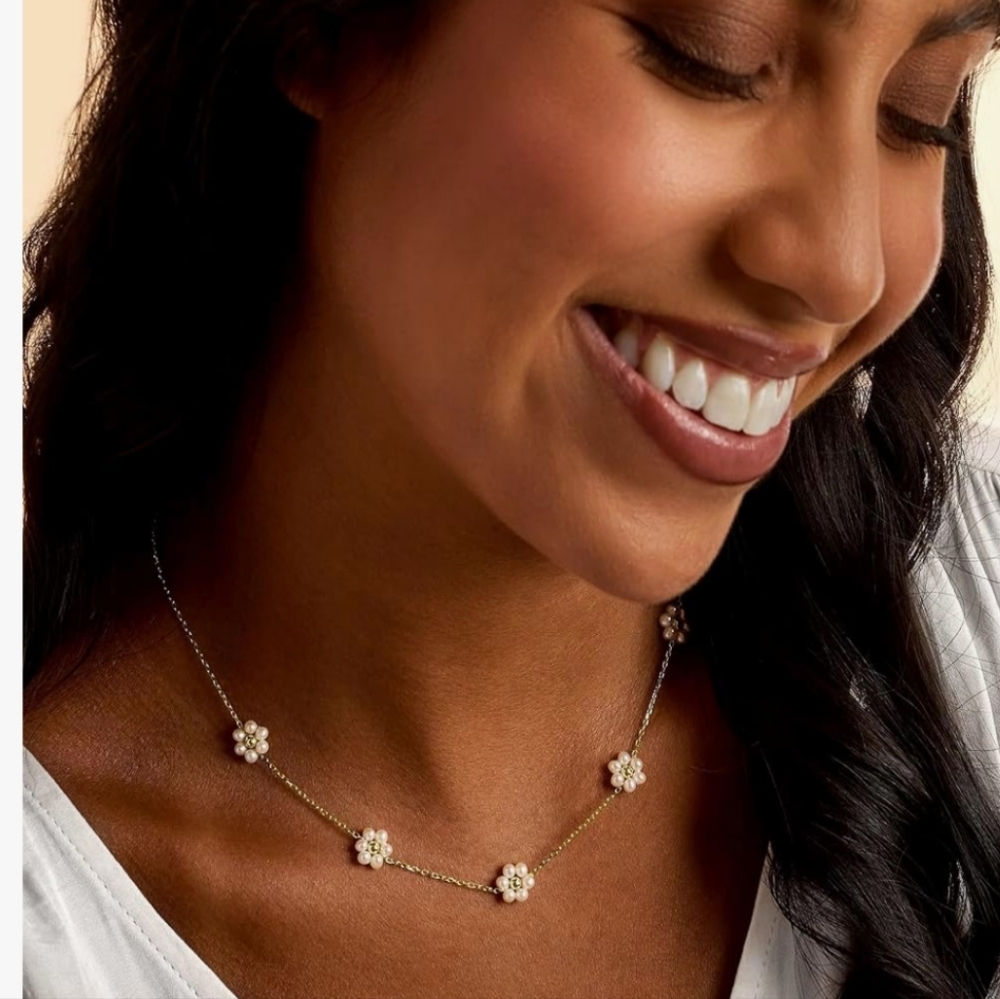 Gold Plated Pearl Necklaces for Women NWT